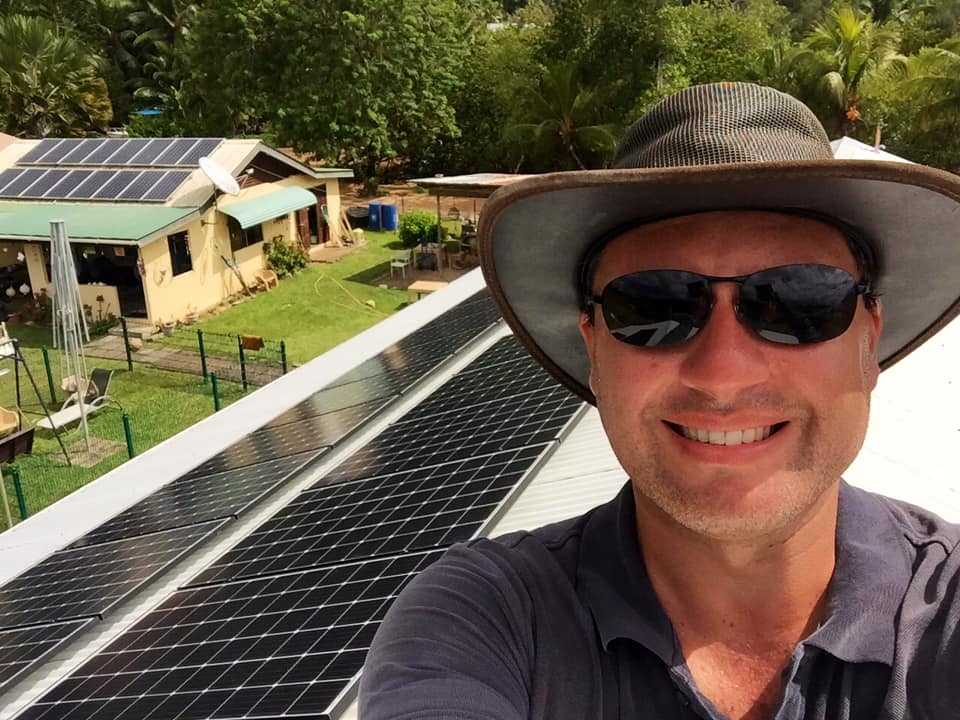 Energy Solutions Seychelles Solar PV installation team